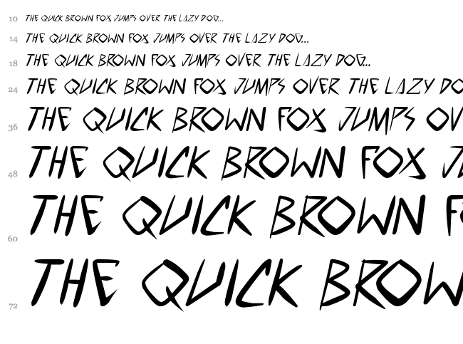 Space Punk font waterfall